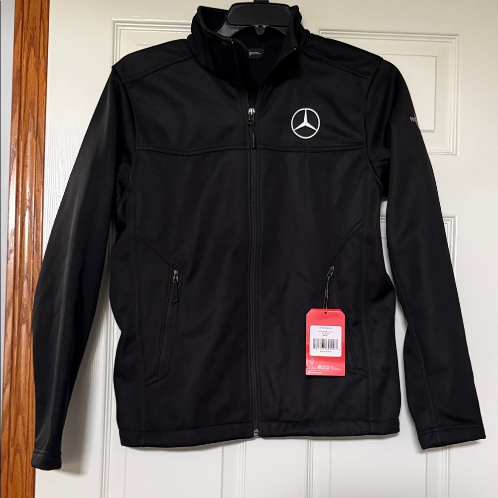 The North Face Black Lightweight Softshell Ridgewell Jacket with Mercedes Logo